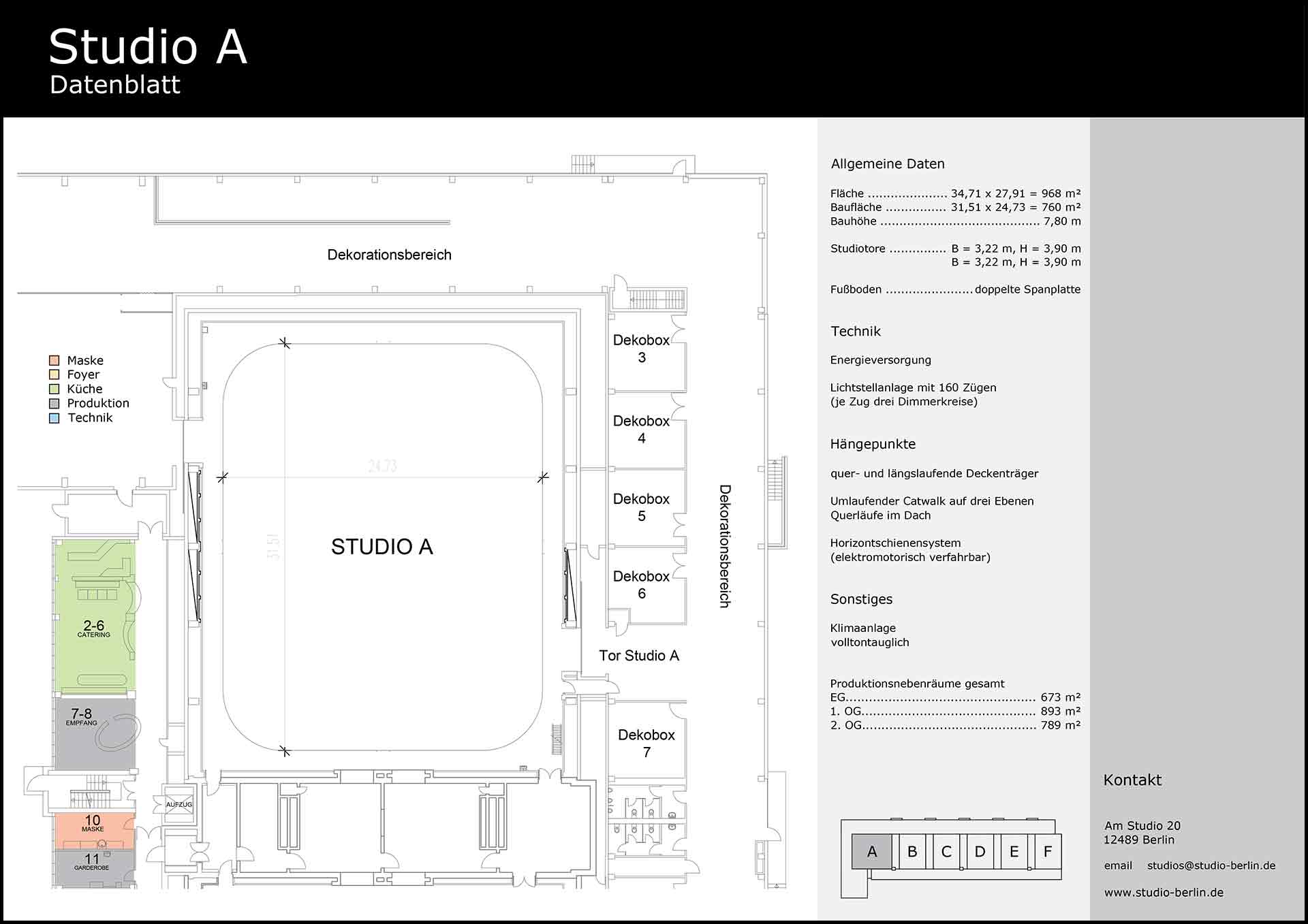 Studio A Quickfacts